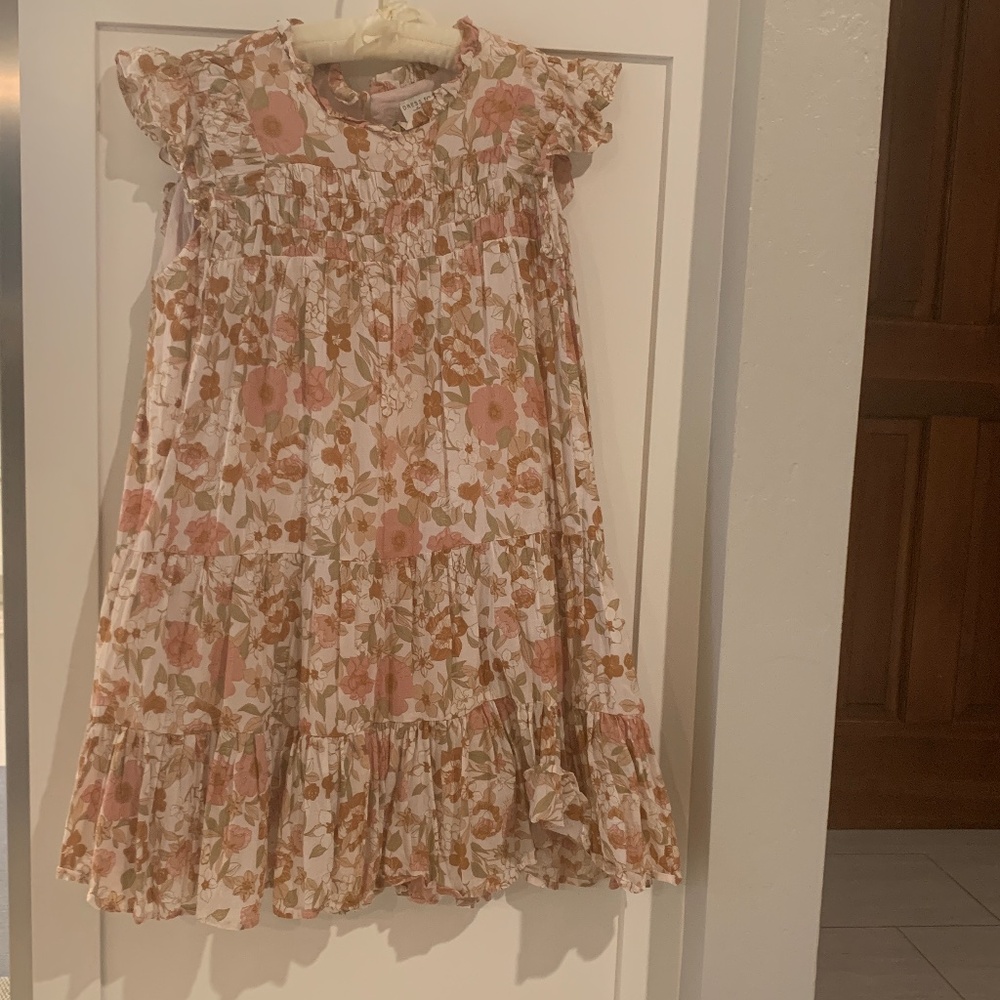 Dress Forum Smocked Dress Floral Cotton Lined Small